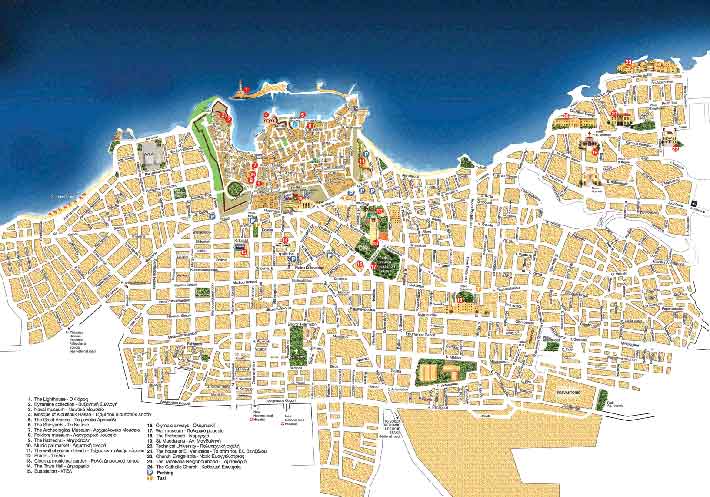 Mapa Plano de Chania, Creta