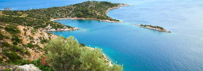 La isla de Poros, Islas del Sarónico, Grecia, Islas Griegas