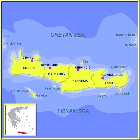 Mapa Creta