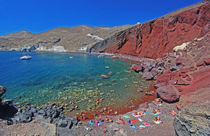 Playa Roja de Santorini (Reb Beach)