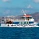 Crucero en barco con fondo de cristal visitando Nea Kameni, Palea Kameni, Thirassia y viisita de Oia desde el mar.