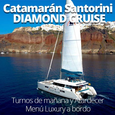 Catamarán Caldera de Santorini 5h DIAMOND CRUISE Mañana y Atardecer