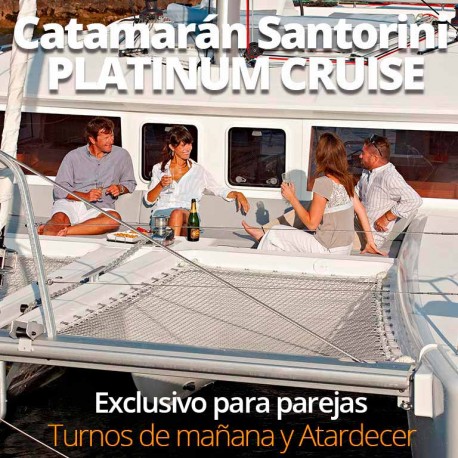 Catamarán Santorini 5h Tours Mañana y Atardecer PLATINUM CRUISE 