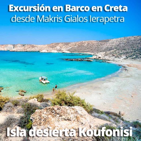 Excursión en Barco a Isla Koufonisi desde Puerto Makris Gialos Ierapetra Creta