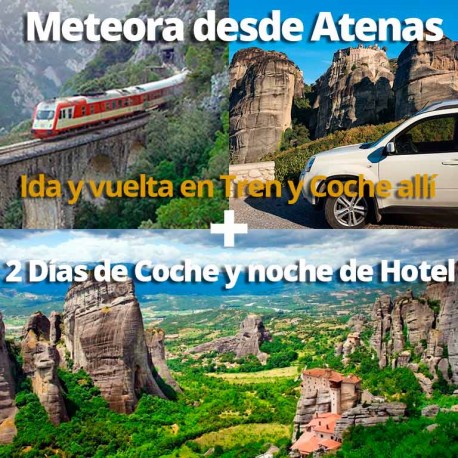 02DIAS Meteora en Tren 1 noche y 2 días Coche alquiler a tu aire