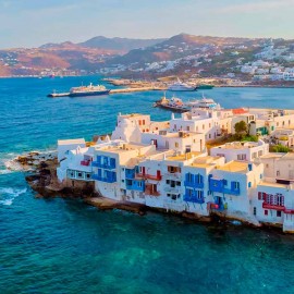 Tour en Privado por Mykonos en Español y visita a la Playa