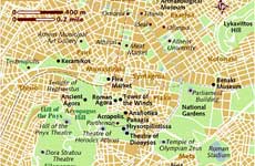 Turismo en Atenas | Mapa de Atenas