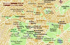 Turismo en Atenas | Mapa de Atenas