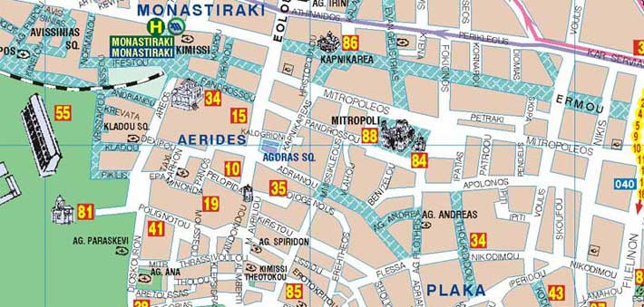 Mapa Catedral Otodoxa de Atenas