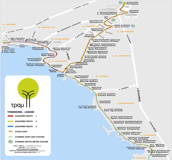 Tranvia de Atenas | Plano