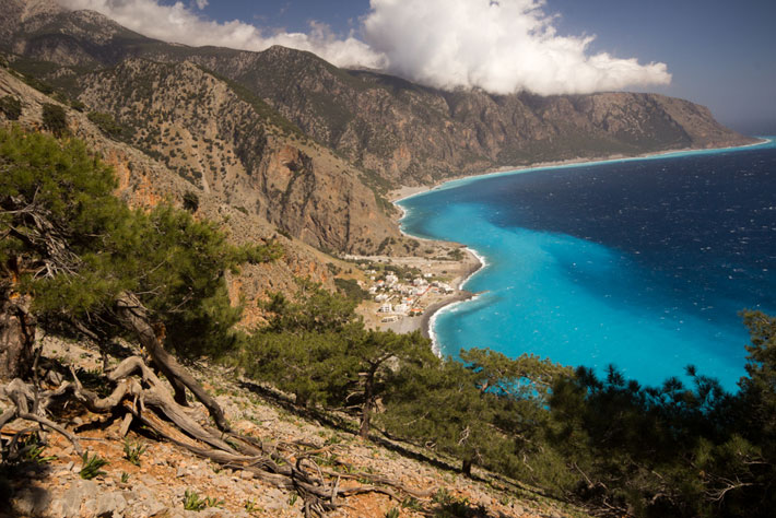 El pueblo y la Playa de Agia Roumeli, Creta