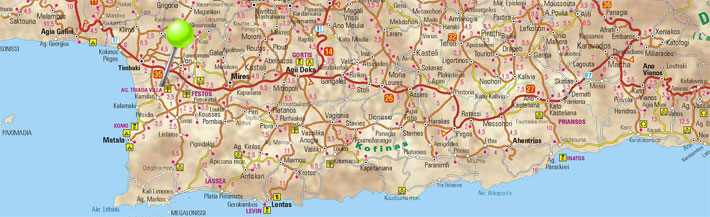 Mapa de Agia Triada, Creta | Mapa de Creta
