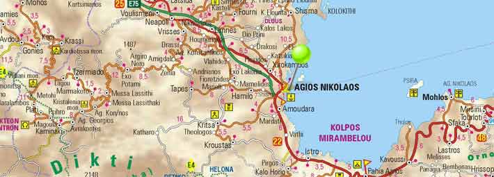 Mapa Agios Nikolaos, Creta