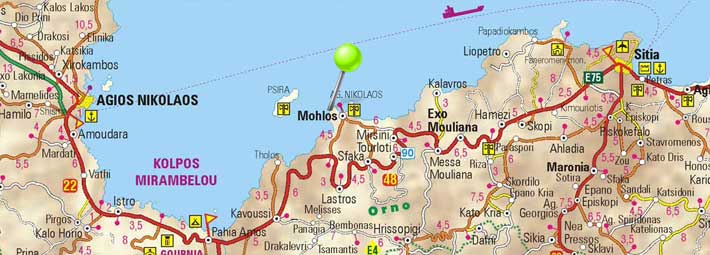 Mapa de Mochlos, Creta