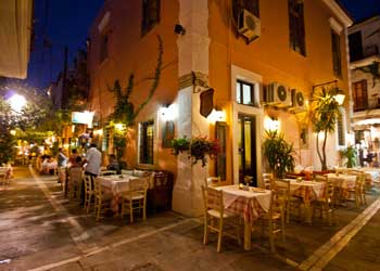 La Calle Tesalónica, casco viejo de Rethymnon Creta