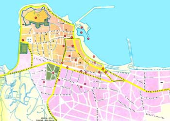 Mapa Plano Ciudad de Rethymnon, Creta