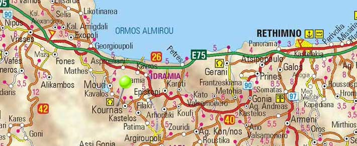 Mapa de Kournas, Creta