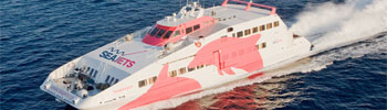 Barco ferry rápido SuperJet de la SeaJets en Grecia Barco ferry rápido SuperJet de la SeaJets en Grecia