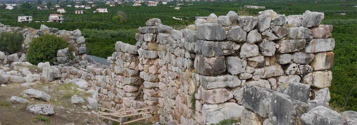 Antigua Tirinto, en el Peloponeso de la Grecia Continental