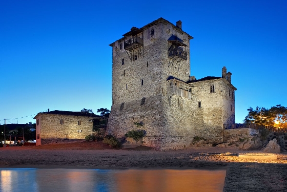 Halkidiki, en la region de Macedonia de la Grecia Continental