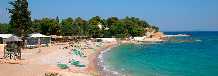 Las playas de Spetses, Islas del Sarónico, Grecia, Islas Griegas
