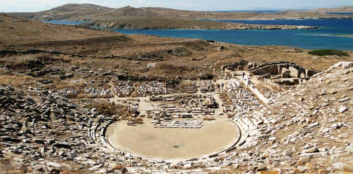 La isla de Delos, Islas Cícladas, Grecia, Islas Griegas