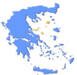 Mapa de situación de las Islas Espóradas en Grecia