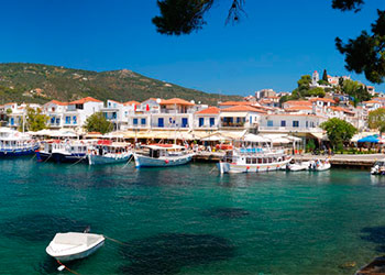 La isla de Skiathos, islas Espóradas, Grecia, Islas Griegas