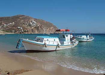 Barcas Caiques (Kaikes) en Mykonos