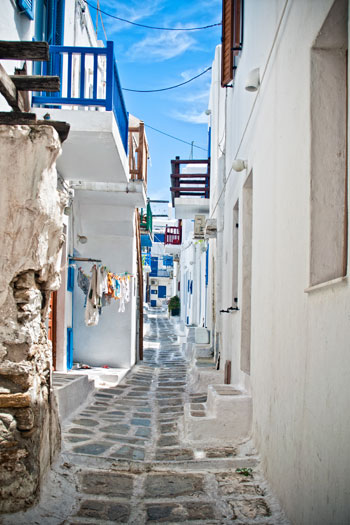 Calles de Chora, Mykonos pueblo