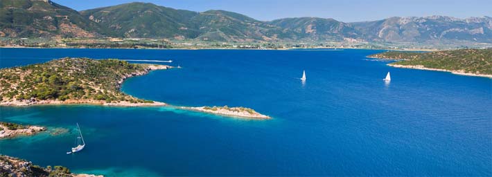 La isla de Poros, Islas del Sarónico, Grecia, Islas Griegas