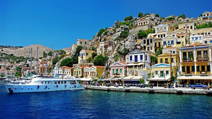 La isla de Symi, (Simi), Islas del Dodecaneso, Grecia, Islas Griegas