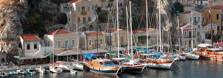 La isla de Symi, (Simi), Islas del Dodecaneso, Grecia, Islas Griegas