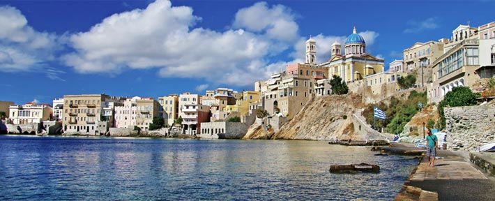 La isla de Siros, Islas Cícladas, Grecia, Islas Griegas