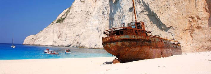 Playa Navagio En Isla De Zakynthos Grecia