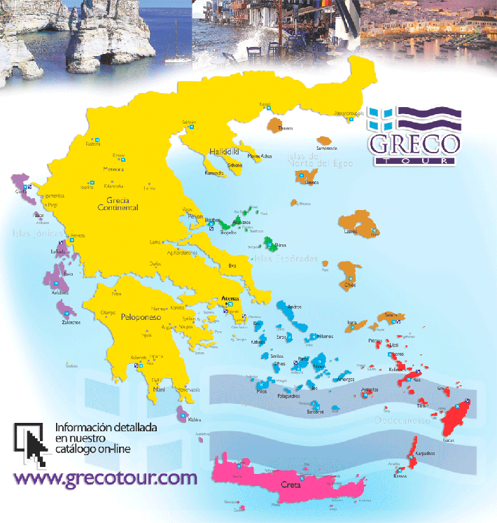 Mapa Islas Griegas | Grecia