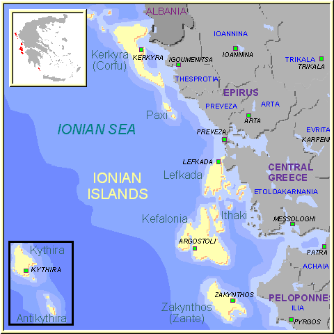 Mapa Islas Griegas  Grecia - GrecoTour