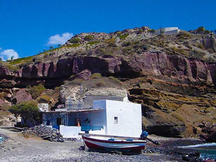 Playa de Almira (Almyra) en Santorini