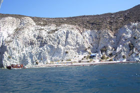 Playa Blanca, White Beach o Aspri en Santorini