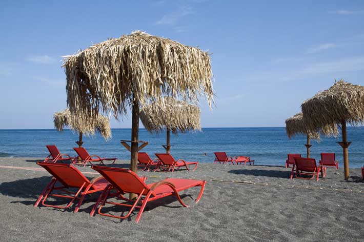 Playa Kamari Beach Santorini