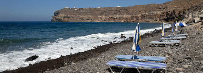 Playa de Pori en Santorini