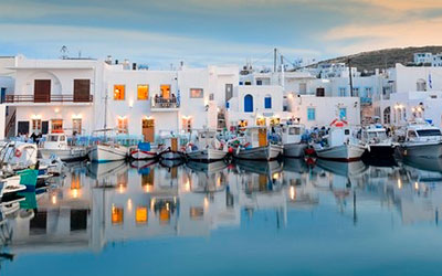 Isla griega de Paros en Grecia