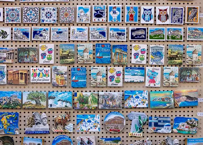 Souvenir y productos típicos griegos en Plaka