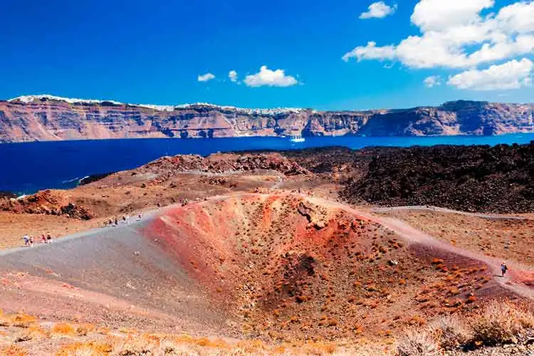 El volcán de Santorini